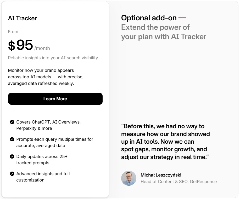 Surfer SEO Add-on Pricing