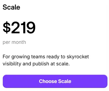 Surfer SEO Scale Plan