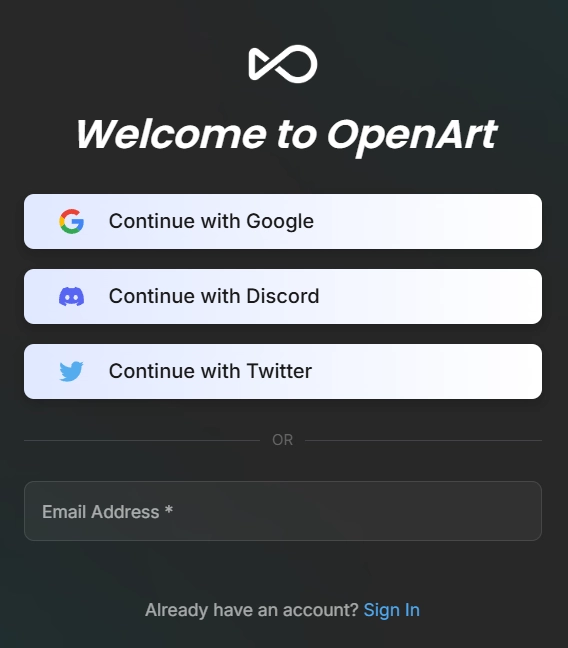 Create OpenArt Account