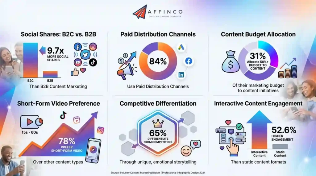 Emotional visual storytelling in B2C content marketing