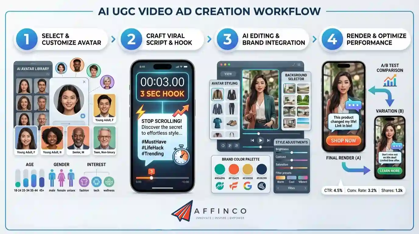 AI UGC video generator workflow for launching your first advertisement
