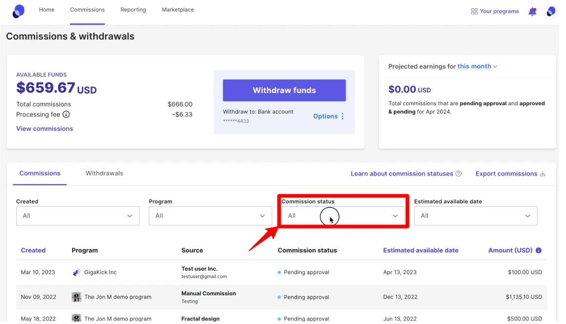 PartnerStack Commission Structures