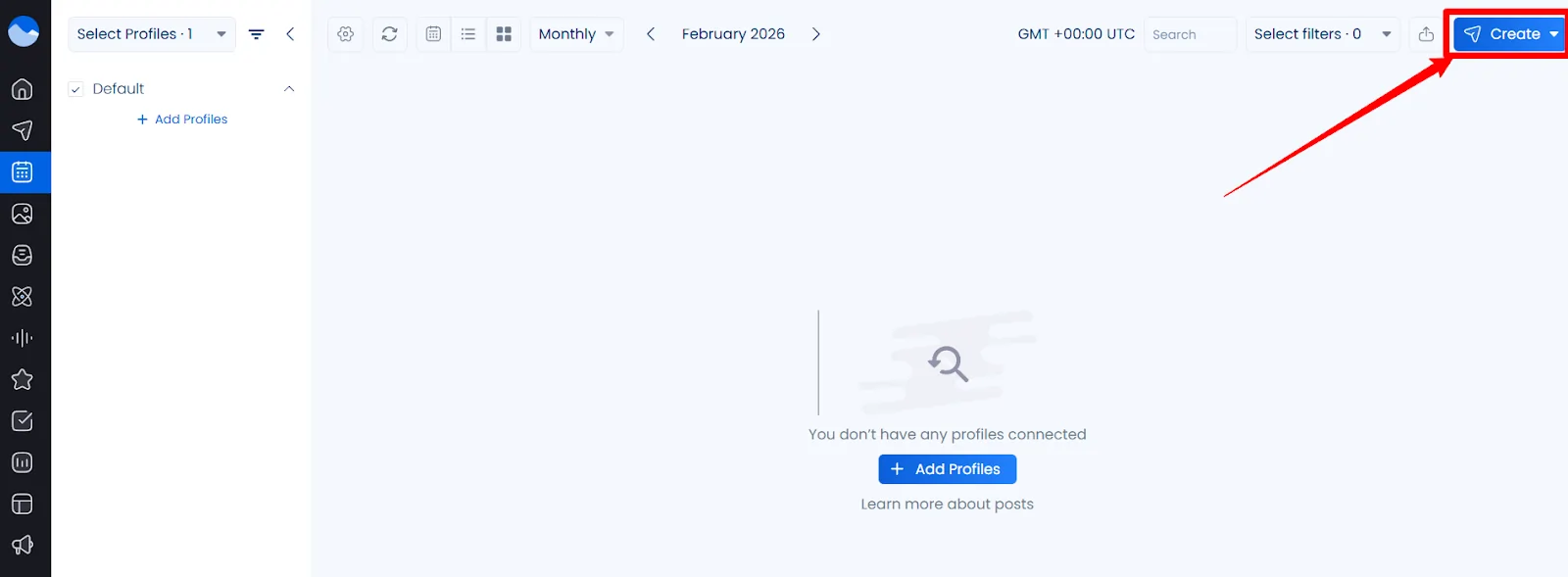 Set up content calendar in Vista Social