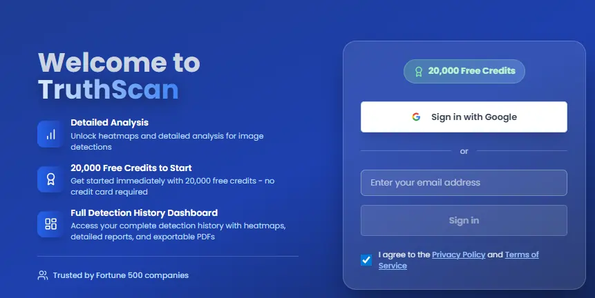 Sign Up On TruthScan