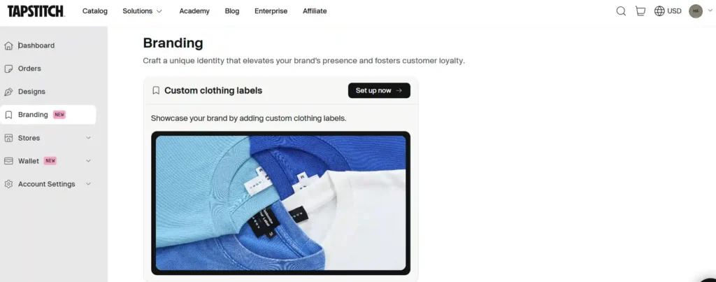 Tapstitch Custom Branding Options