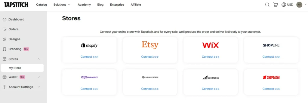 Tapstitch Ecommerce Integrations