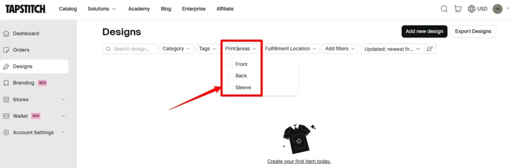 Tapstitch Large Print Areas