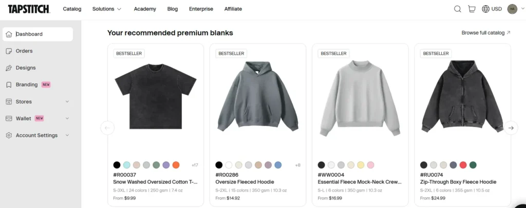 Tapstitch Premium Blank Garments