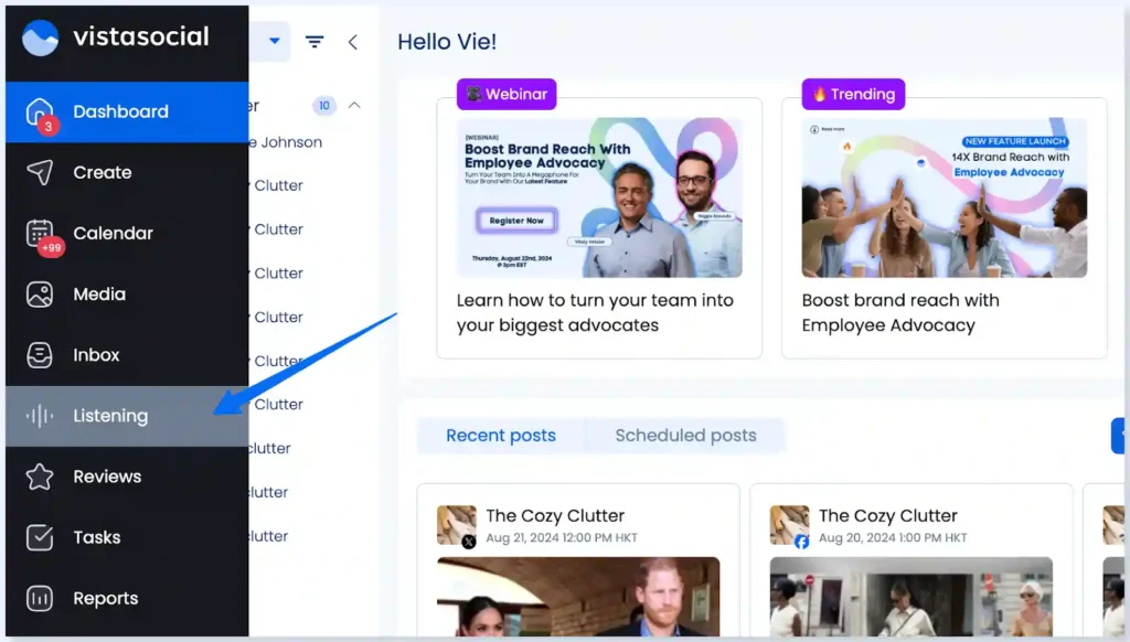 Vista Social Listening
