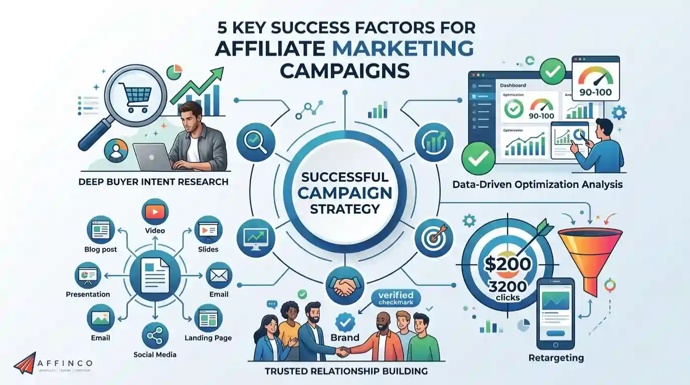 Affiliate campaign success key factors overview