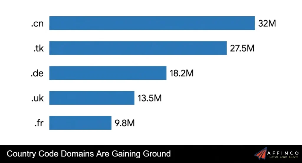 Country Code Domains Are Gaining Ground