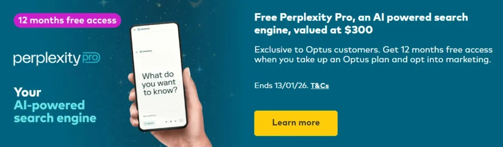 Free Perplexity Pro For Optus Customers
