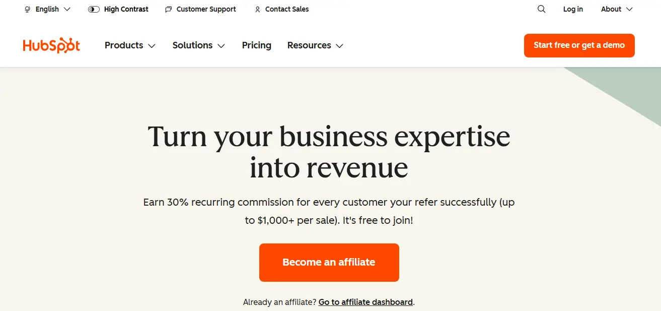 HubSpot Affiliate Program