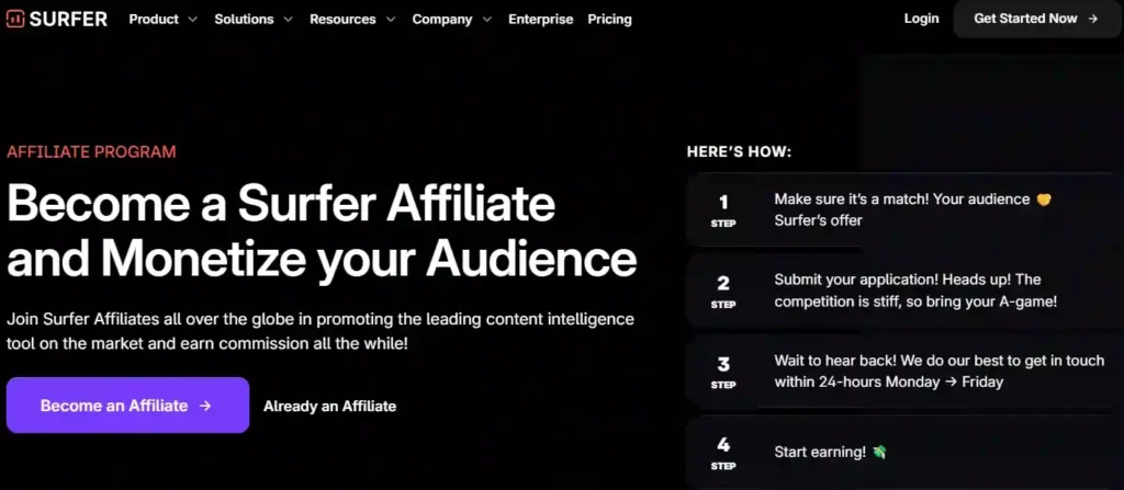 Surfer SEO Affiliate Program