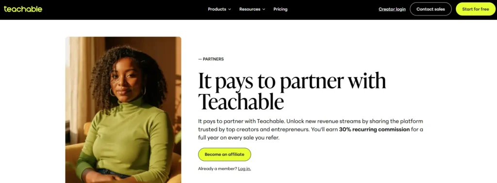 Teachable Affiliate Program