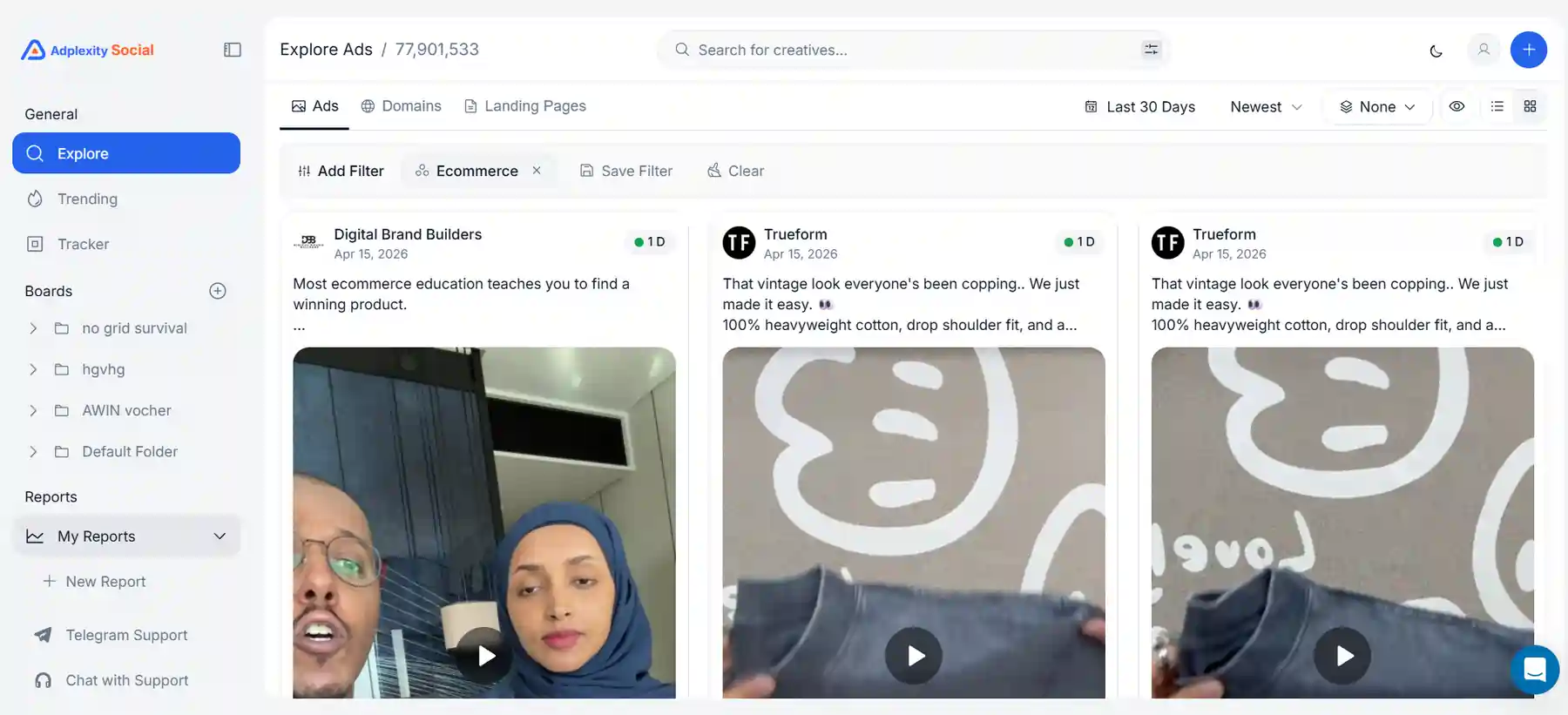 Adplexity Social UI Comparison
