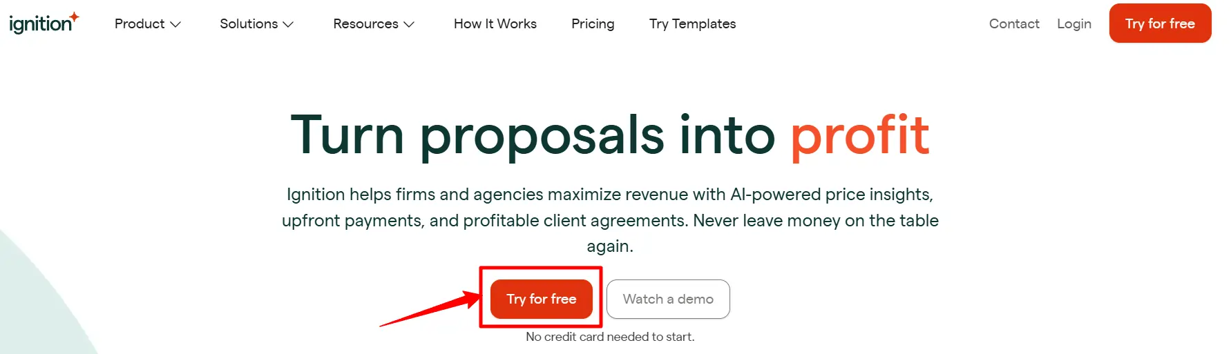 Click on Ignition Free Trial