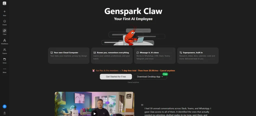 Genspark Claw