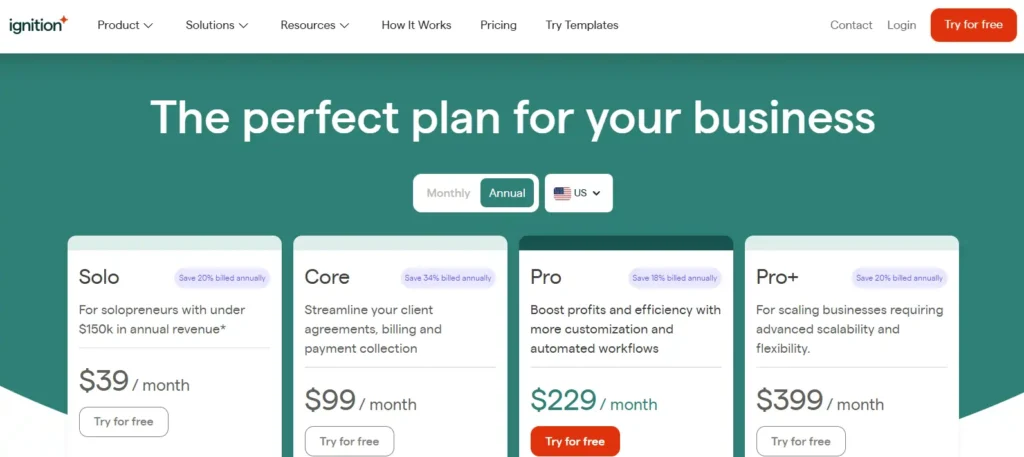 Ignition Pricing Plans