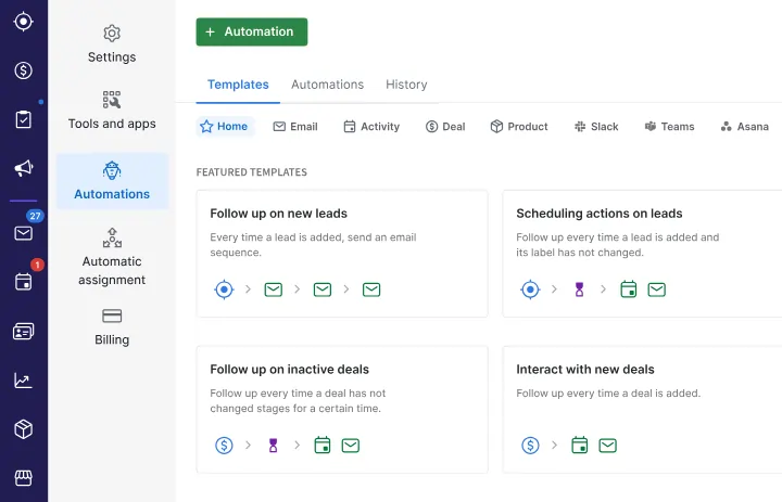 Pipedrive Automation and Workflow Capabilities