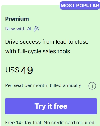 Pipedrive Premium Plan