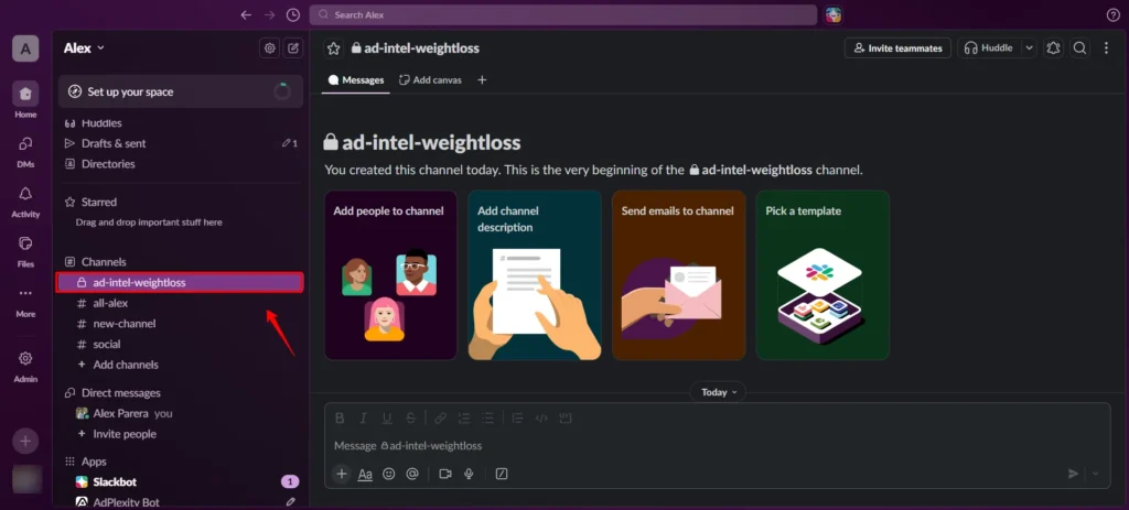Slack channels
