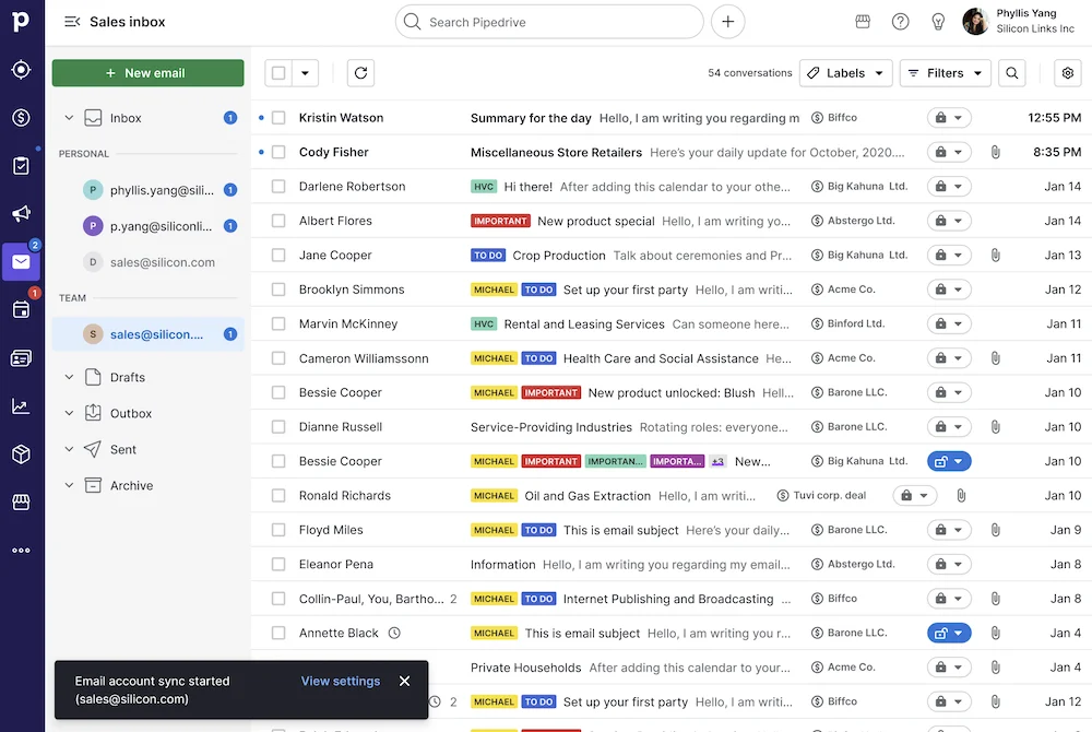 Team Inbox and Email Tracking