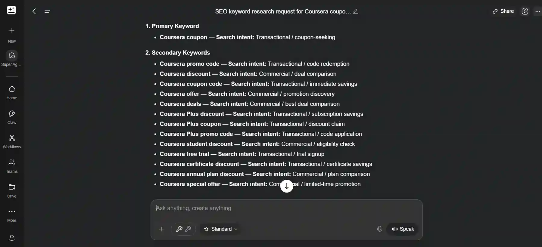 Genspark SEO Keyword Research