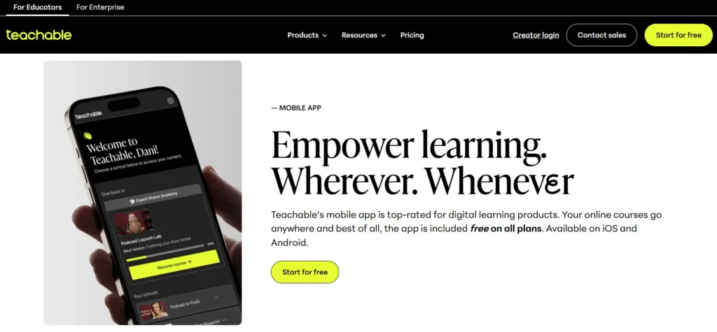 Teachable Mobile App