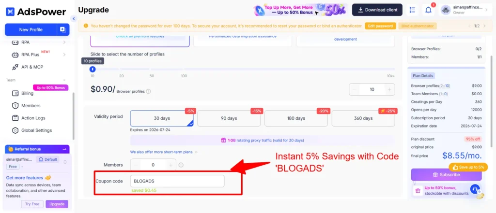 AdsPower Coupon Code