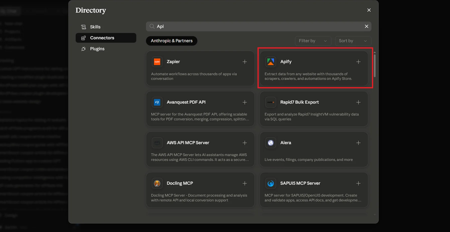 Claude and Apify integration for AI-powered data scraping automation