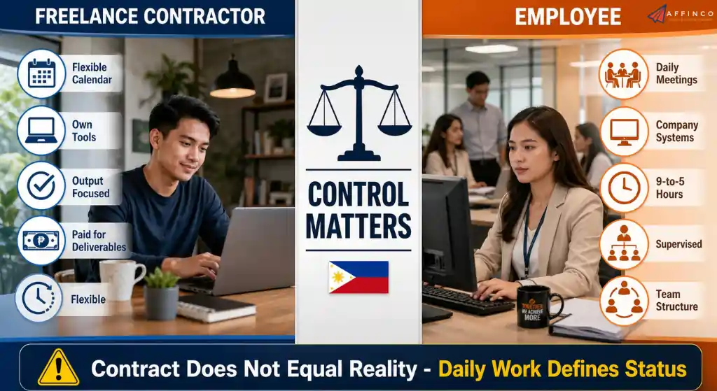Identify contractor or employee status first