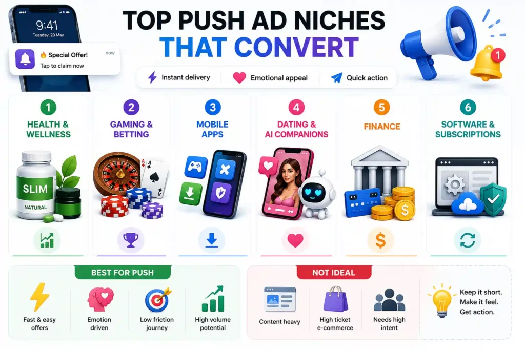 push ads niches overview