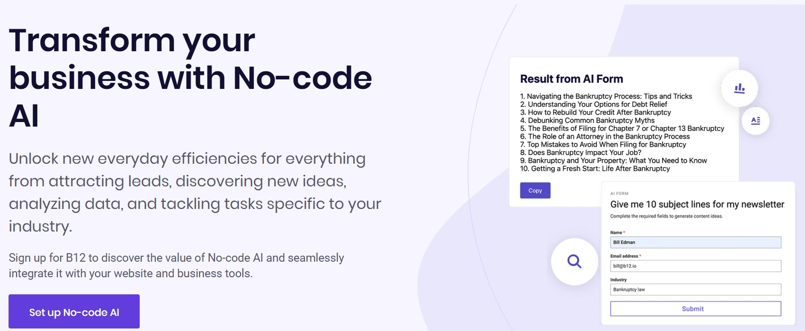 B12 No-code AI Forms Builder