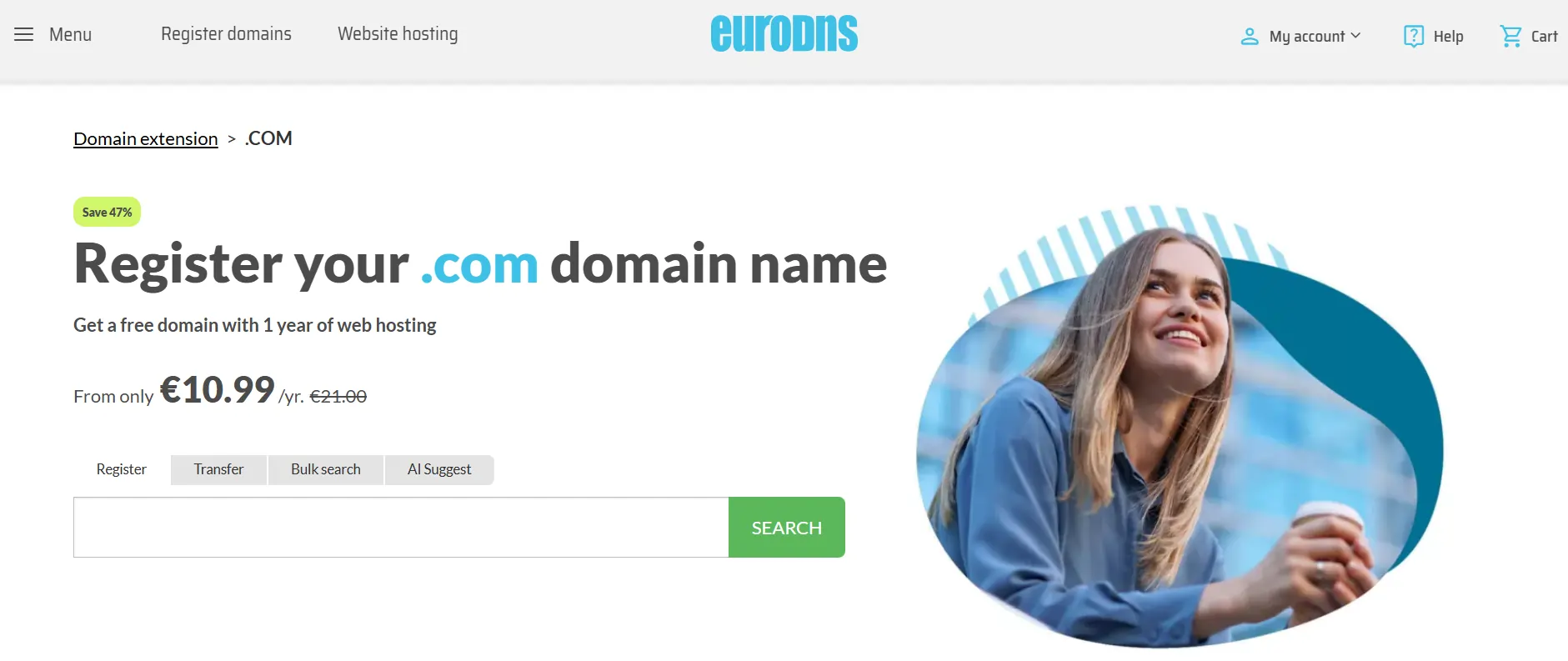 EuroDNS .com pricing