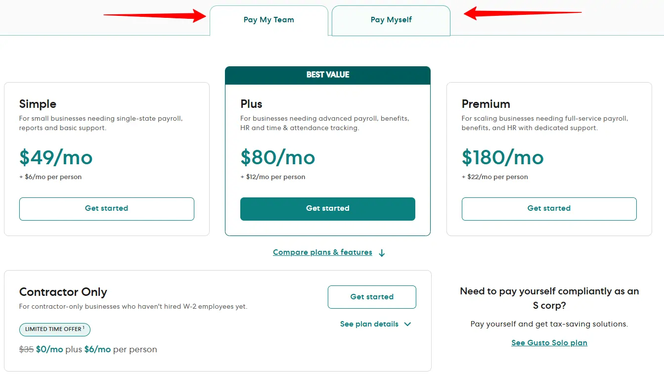 Gusto Pricing
