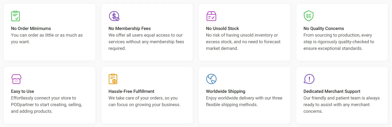 PODpartner Key Features
