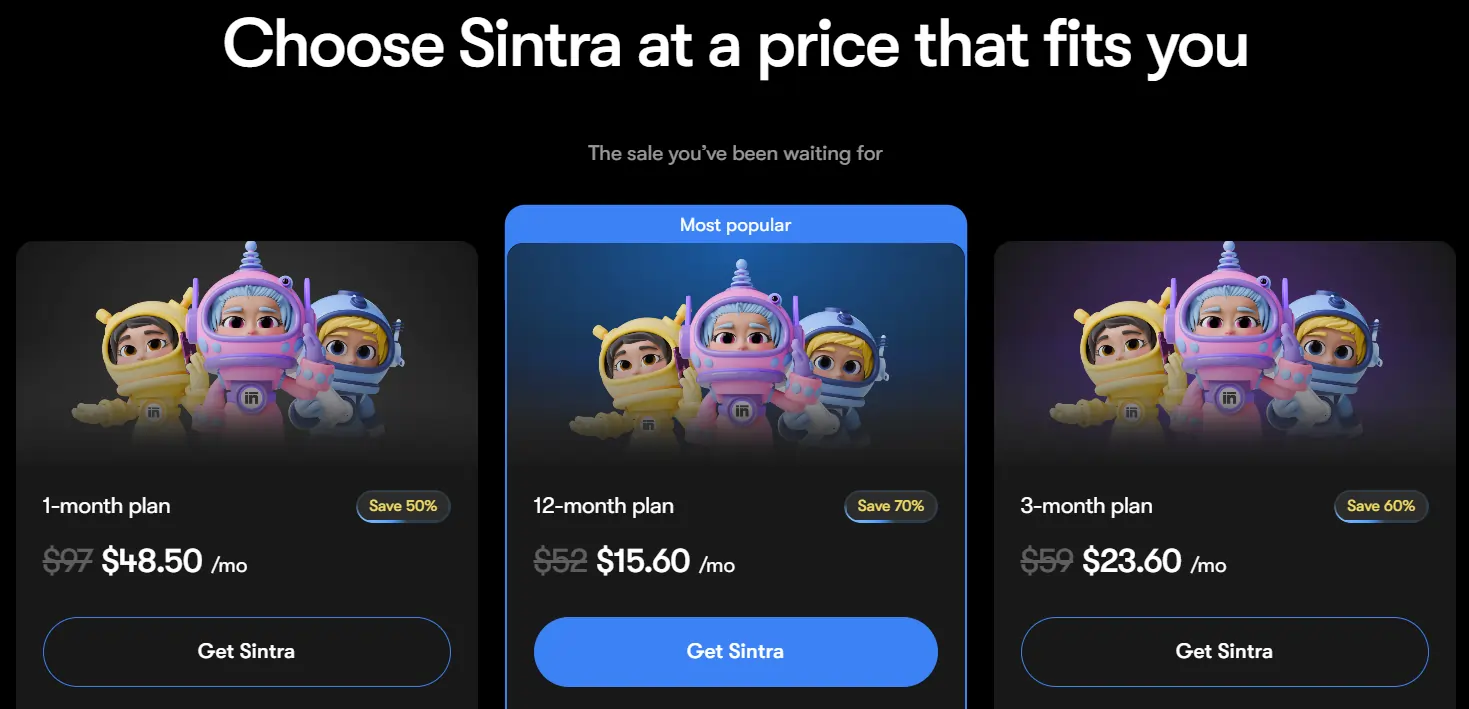 Sintra AI Pricing