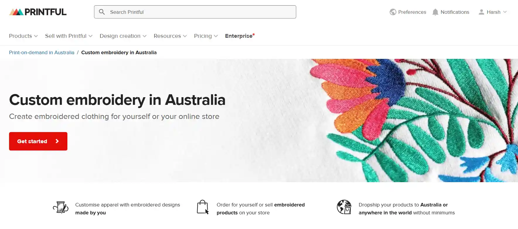 Printful Embroidery Digitising Fees