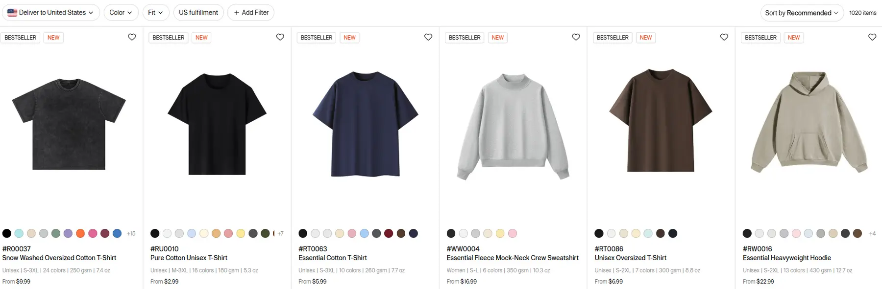 Tapstitch Product Range