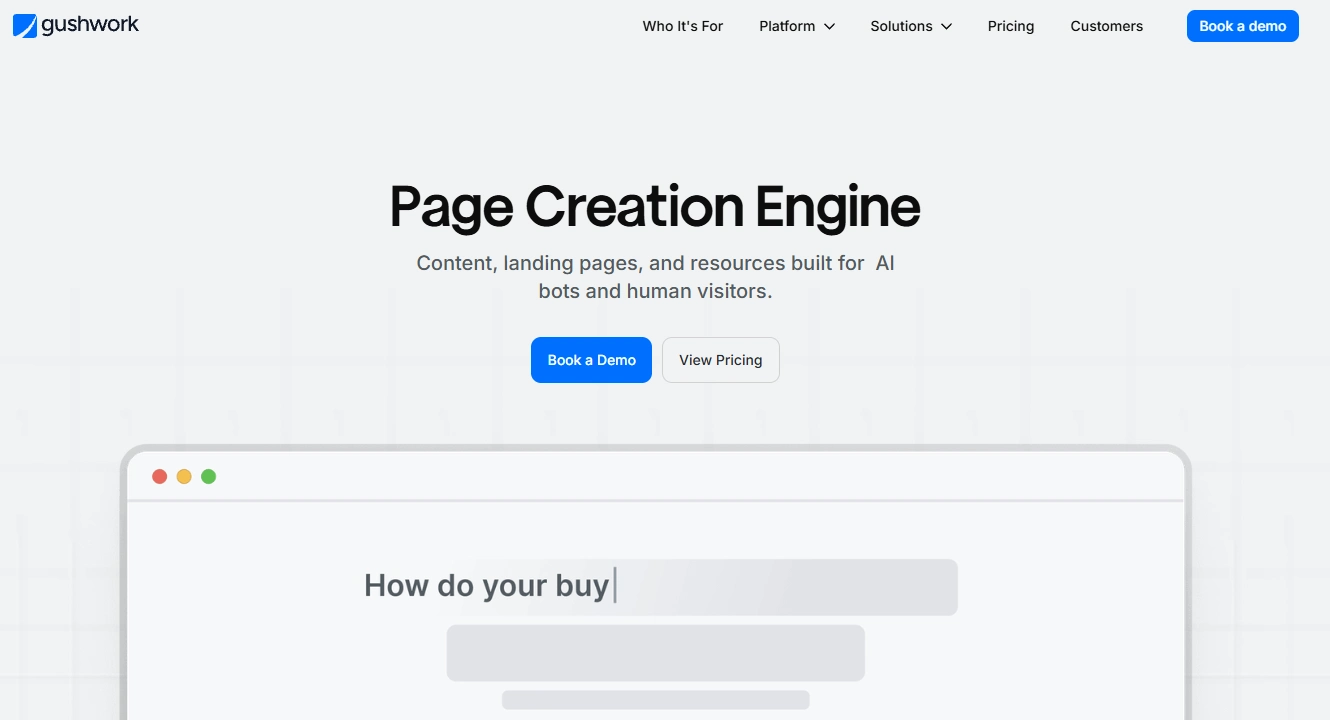 Gushwork AI Page Creation Engine