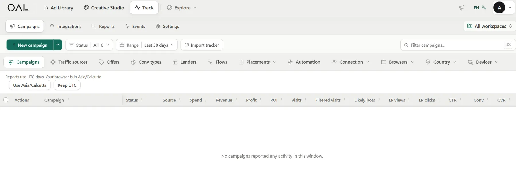 OpenAdLibrary Campaign Tracking