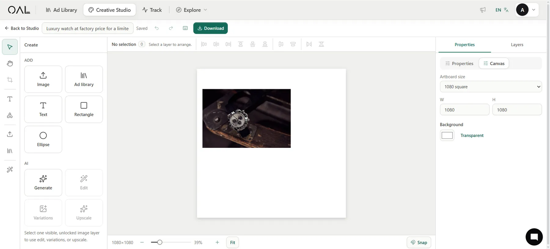 OpenAdLibrary Creative Production