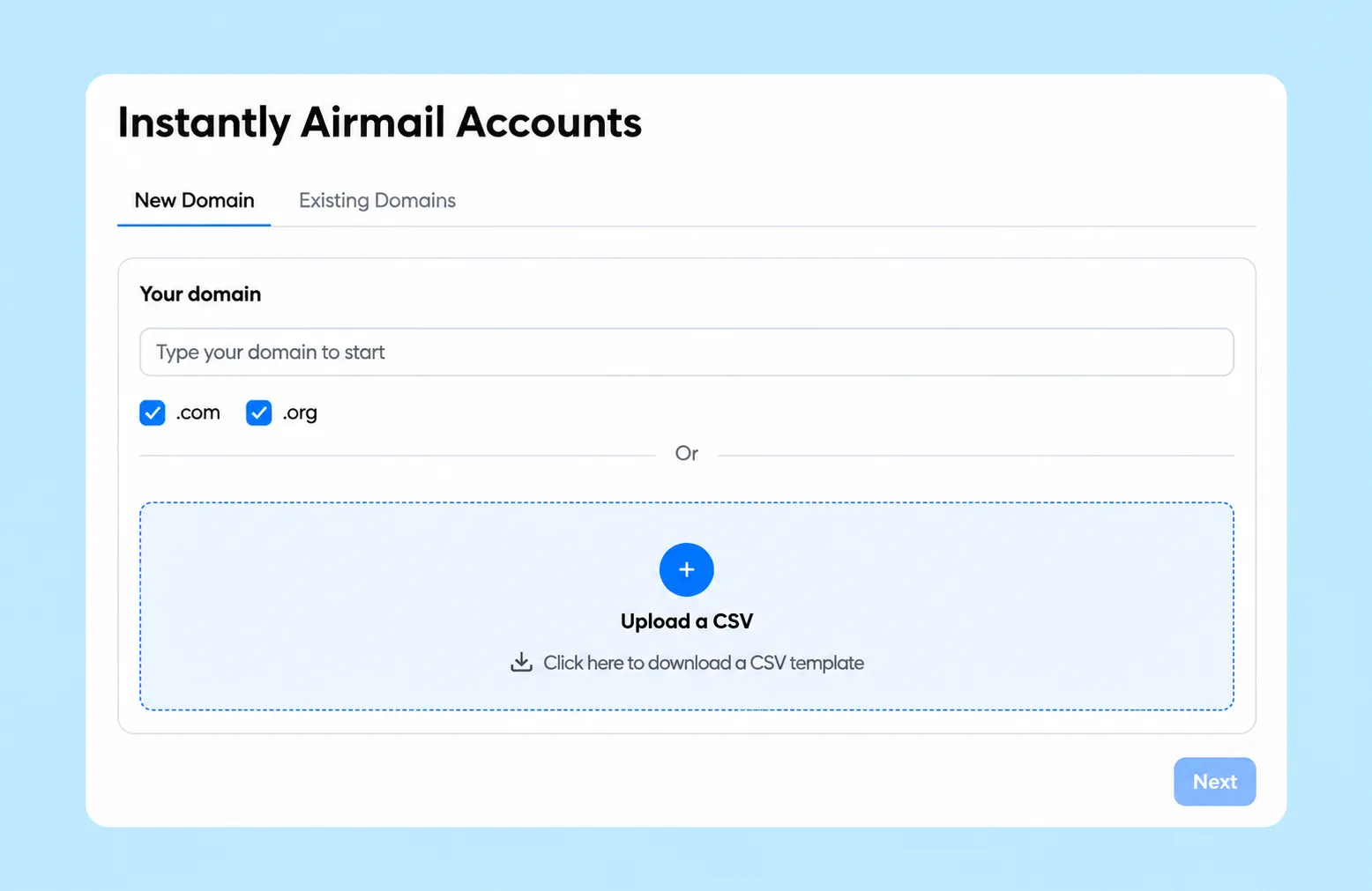 Instantly AirMail Accont
