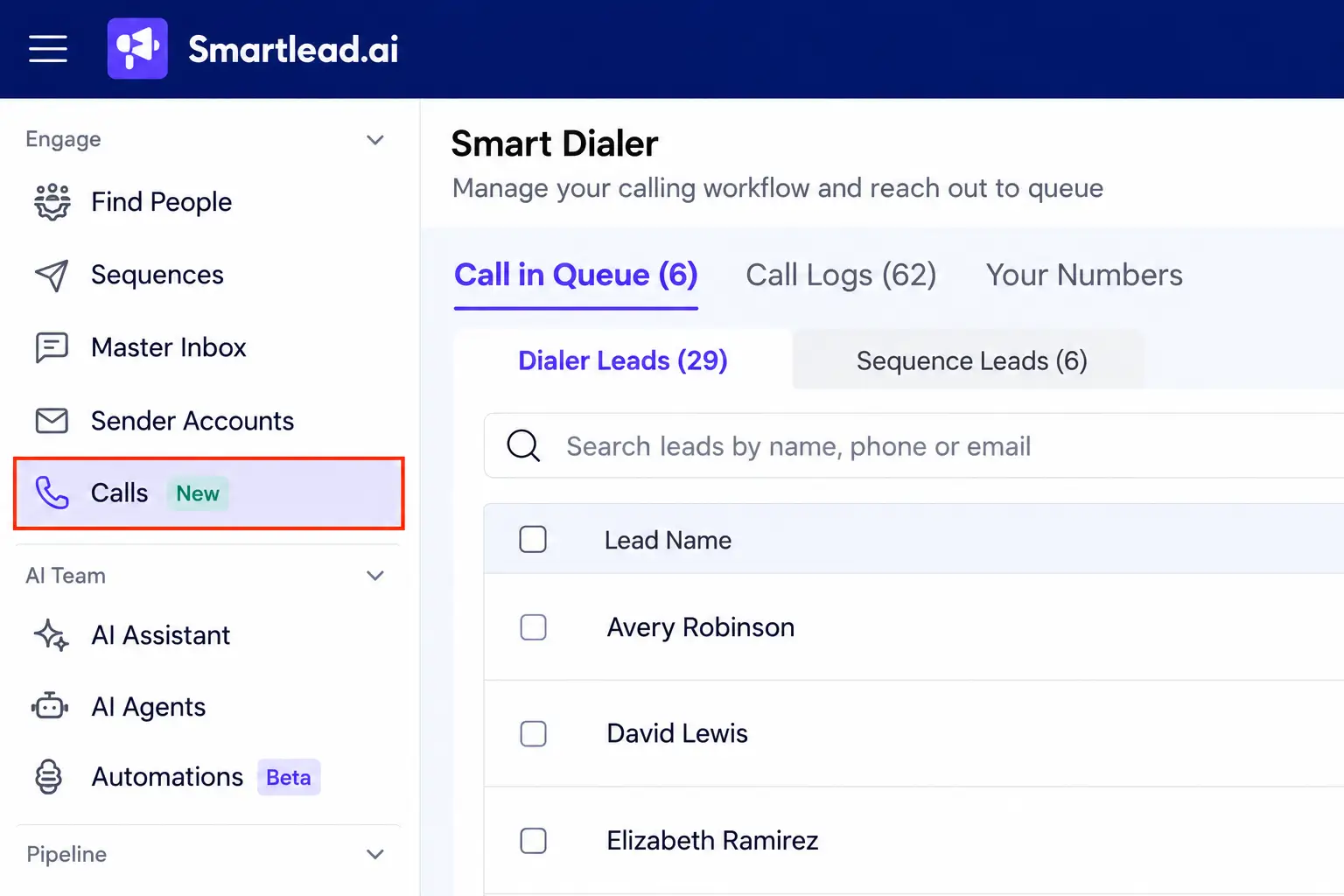 Smartlead Calls